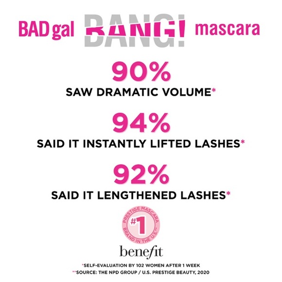 BENEFIT COSMETICS BADgal BANG! Volumizing Mascara Mini Size NEW - Picture 8 of 10